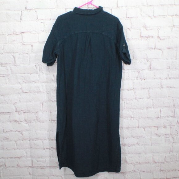 LL Bean Cloud Gauze Cover Up Midi Dress Black Size Medium - Picture 6 of 12